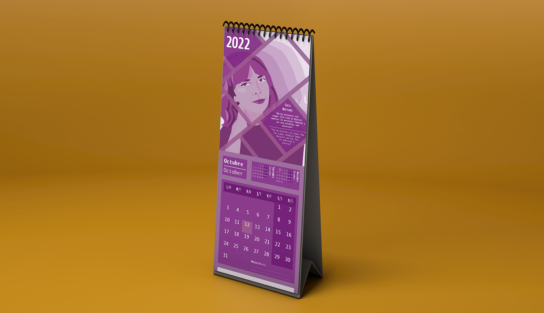 Página 11 del calendario de mujeres artistas