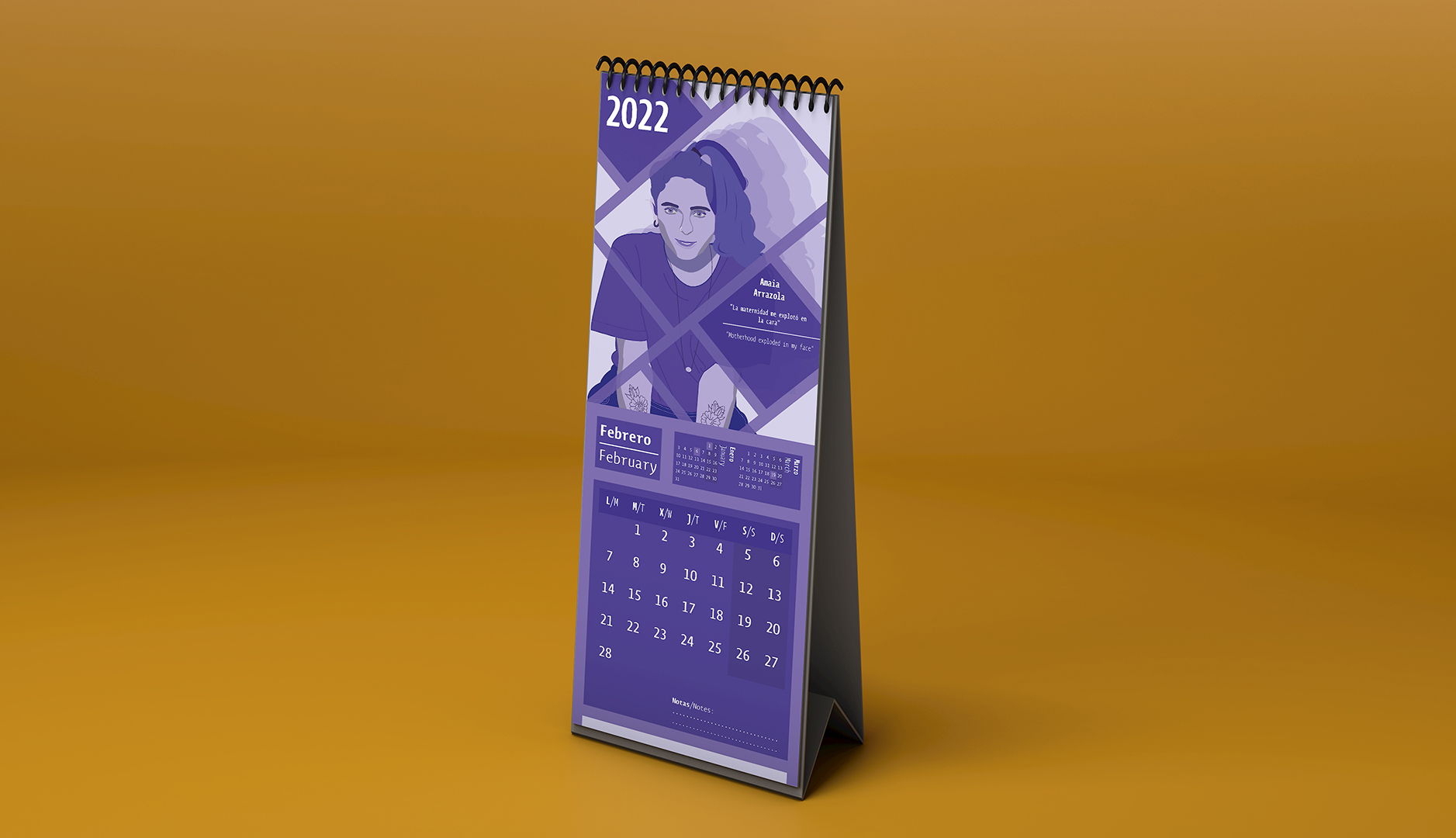 Página 3 del calendario de mujeres artistas