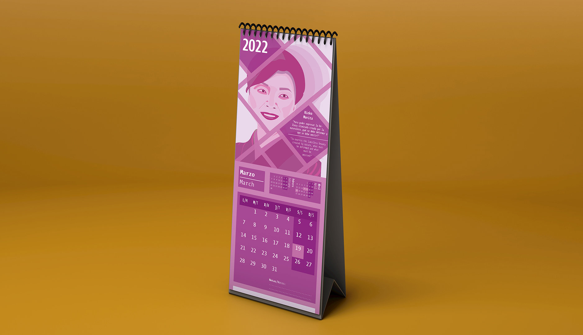 Página 4 del calendario de mujeres artistas