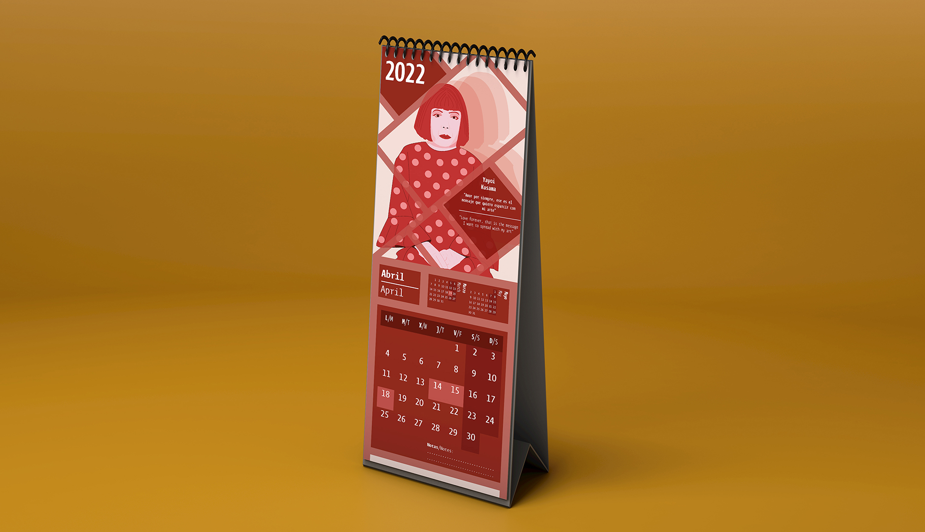 Página 5 del calendario de mujeres artistas